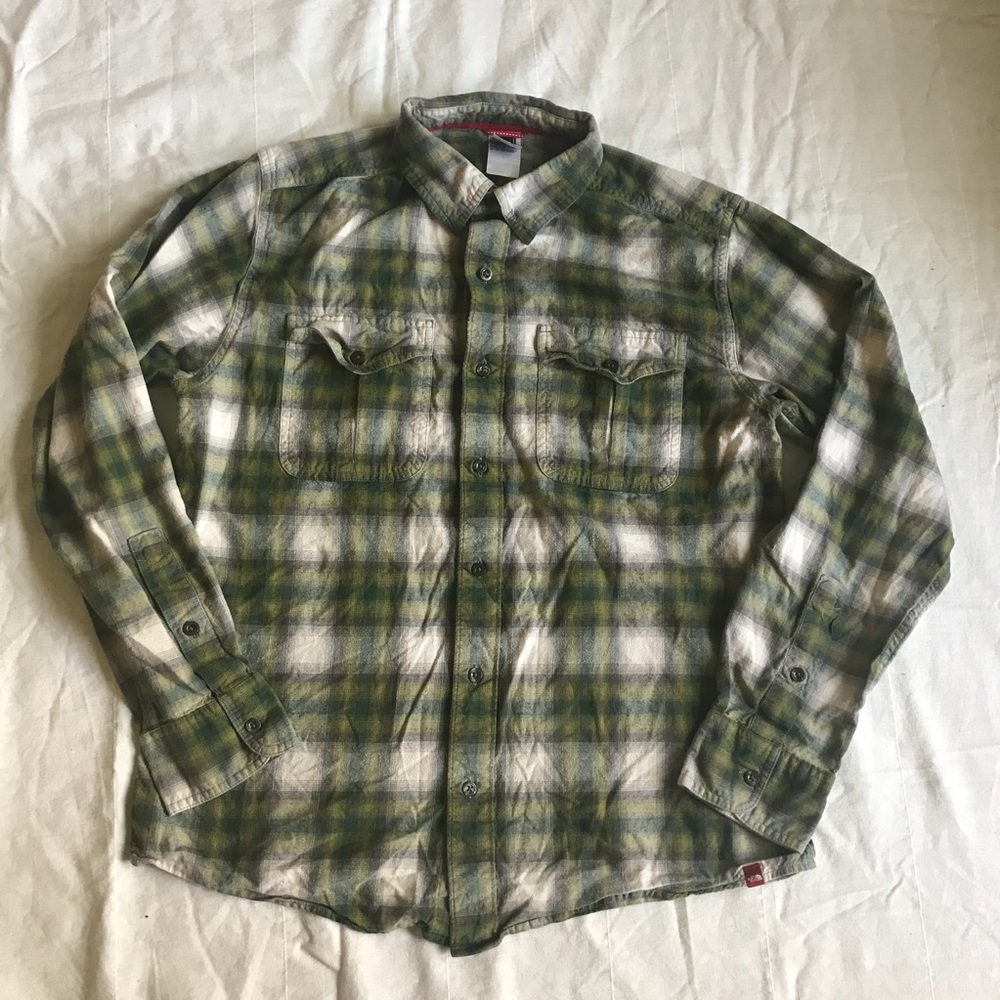 The North Face Green Plaid Button Down - Picture 1 of 7
